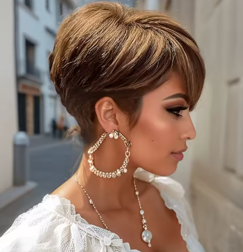 Perruque Pixie Coupe Courte Cheveux