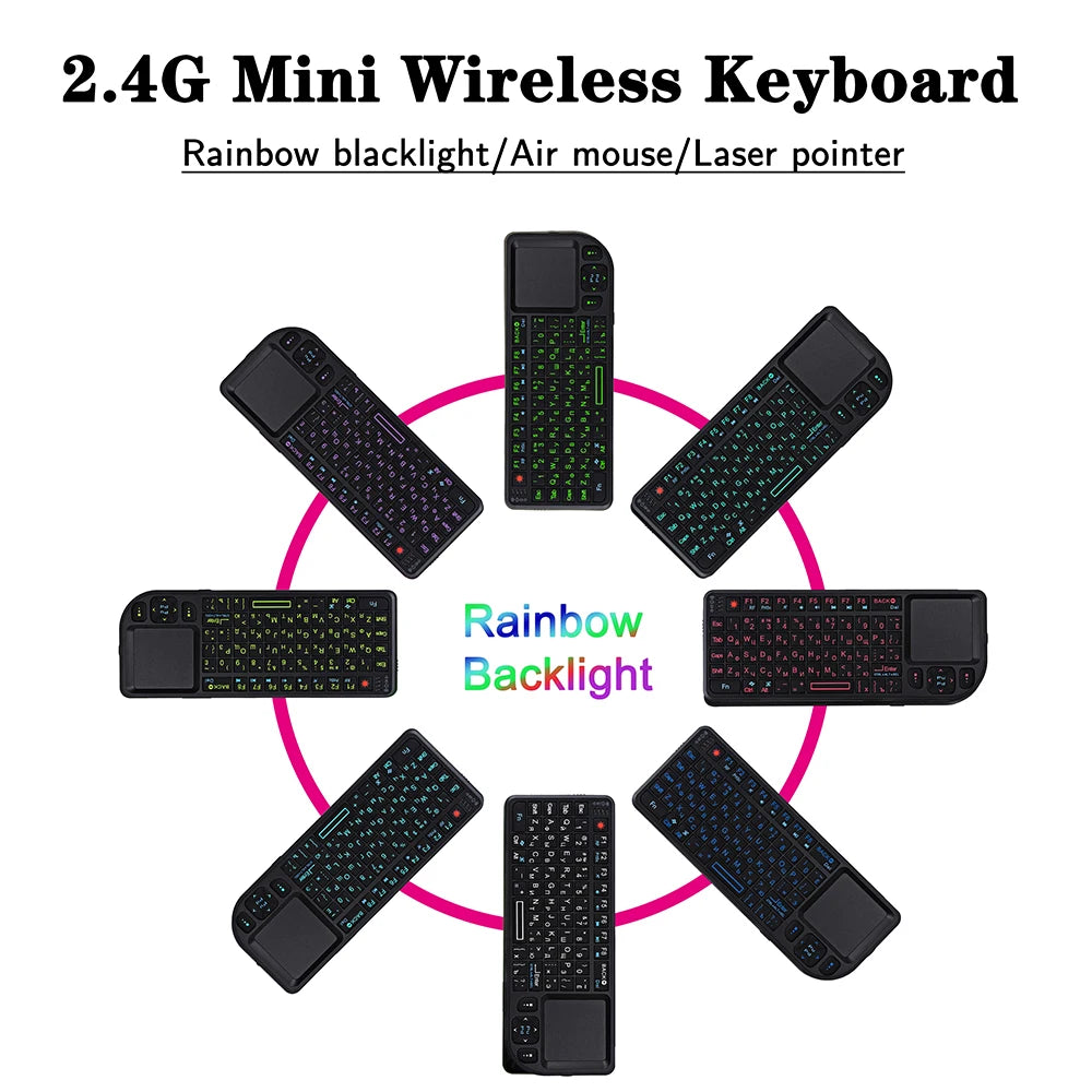Wireless Keyboard 2.4G RF Keyboard 3 in 1 Handheld with Touchpad Mouse for PC Notebook Smart TV Box Wireless Keyboard