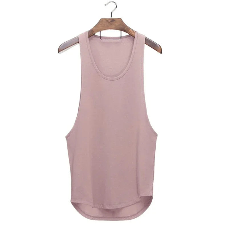 Fitness Clothing Blank Sleeveless Shirt Men's Gym Stringer Tank Top Bodybuilding Tank Top Men Sportswear Undershirt Fashion Vest