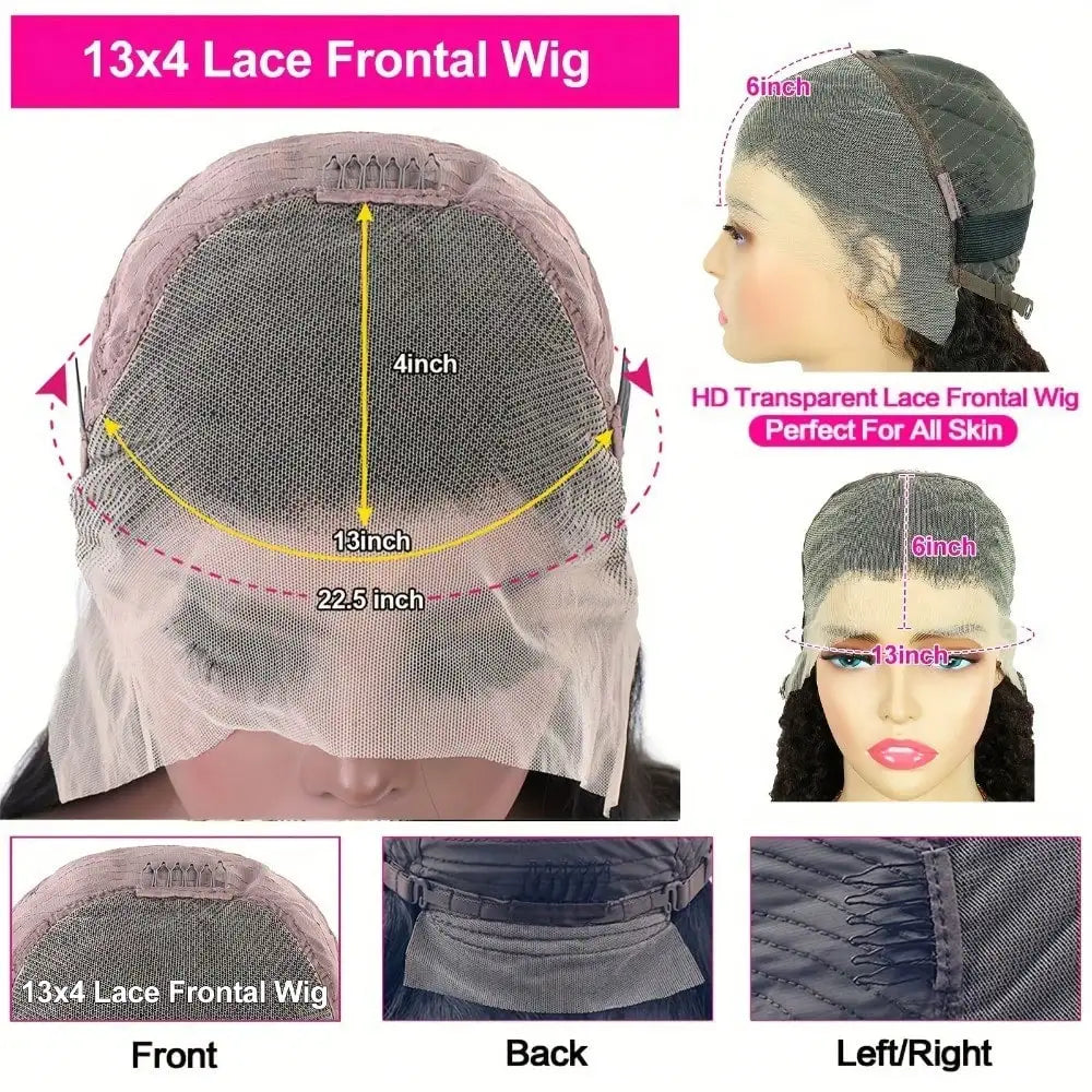 16 Inch 13x4 Body Wave Lace Front Human Hair Bob Wig Pre Plucked Wear and Go Short Wave Human Hair Wig for Women