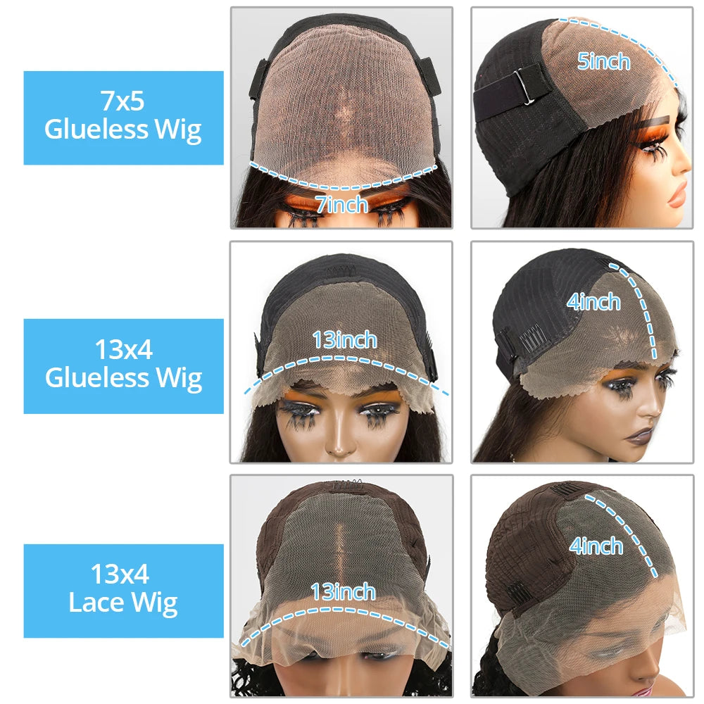 Chocolate Brown Straight Brazilian Bob Wigs Ready To Wear 7x5 Glueless 100% Human Hair Wigs #4 13x4 HD Lace Front Wig Preplucked
