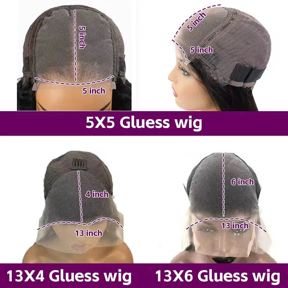 Glueless Straight Human Hair Wigs Ready To Wear 13X6 Hd Lace Frontal Wig 13X4 Front 30 40 Inch Wig 4X4 5X5 Closure Wig For Women