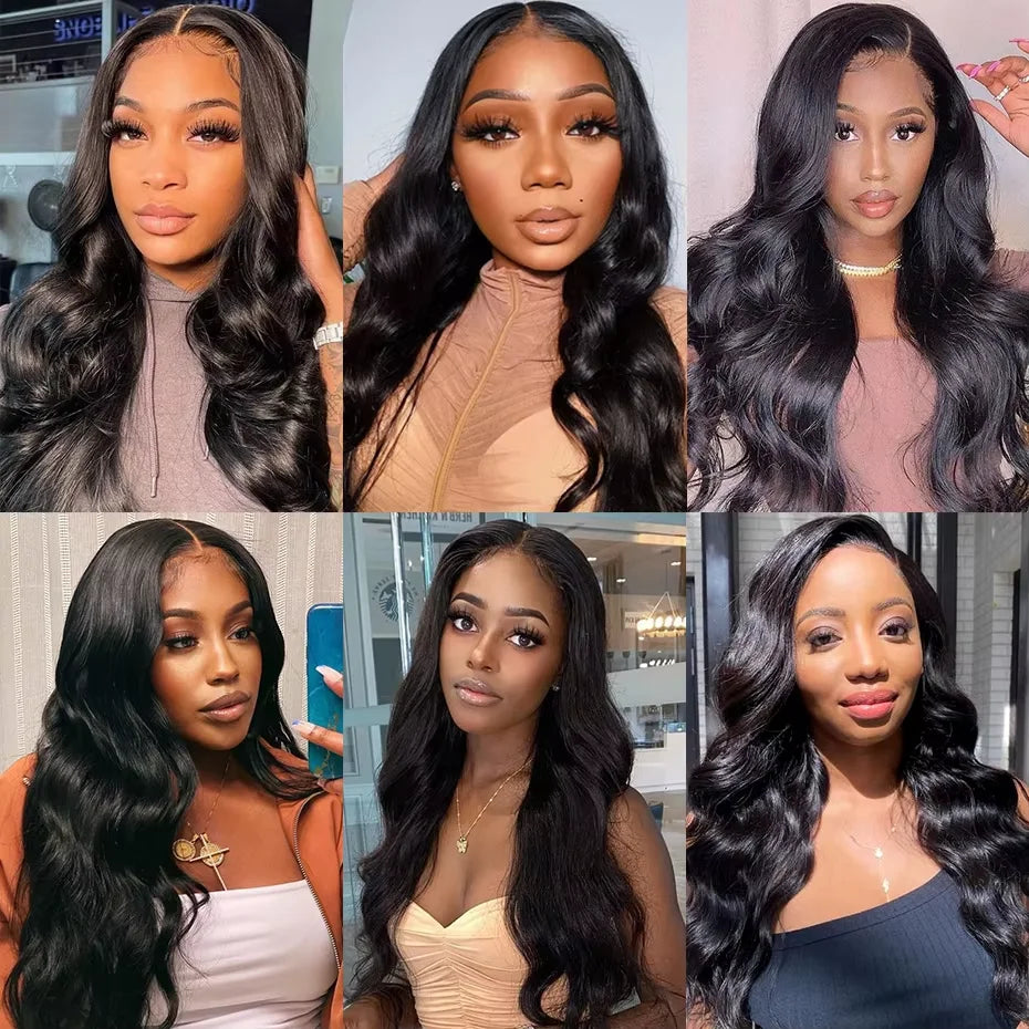 180% 13X6 Lace Frontal Body Wave Wig Transparent Indian Perruques For Women 13X4 Lace Frontal Wig Human Hair Pre Plucked Wig