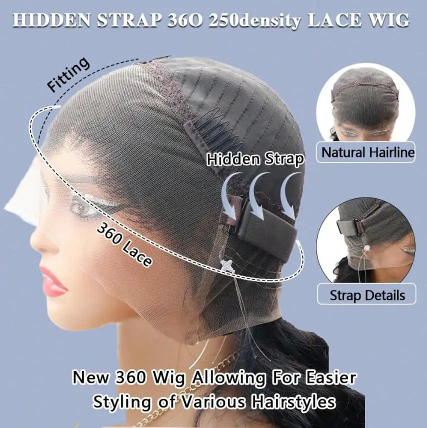 13x6 HD Lace Straight Human Hair Wig Natural Color Pre-Plucked Natural Hairline Remy Hair Glueless Wig For Women