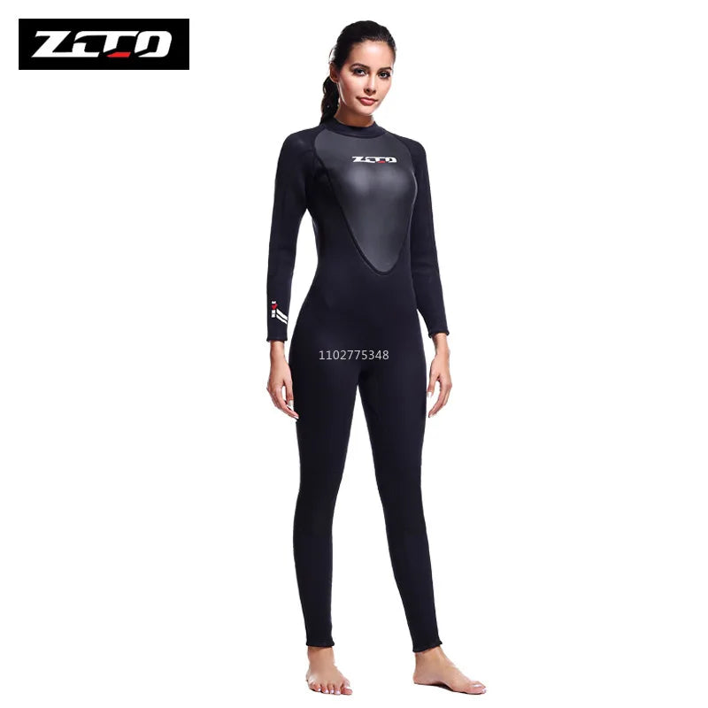 3mm Neoprene Wetsuits Men Women Wet Suit One-Piece Swimsuit for Cold Water Diving Surfing Snorkeling Kayaking Diving Suit