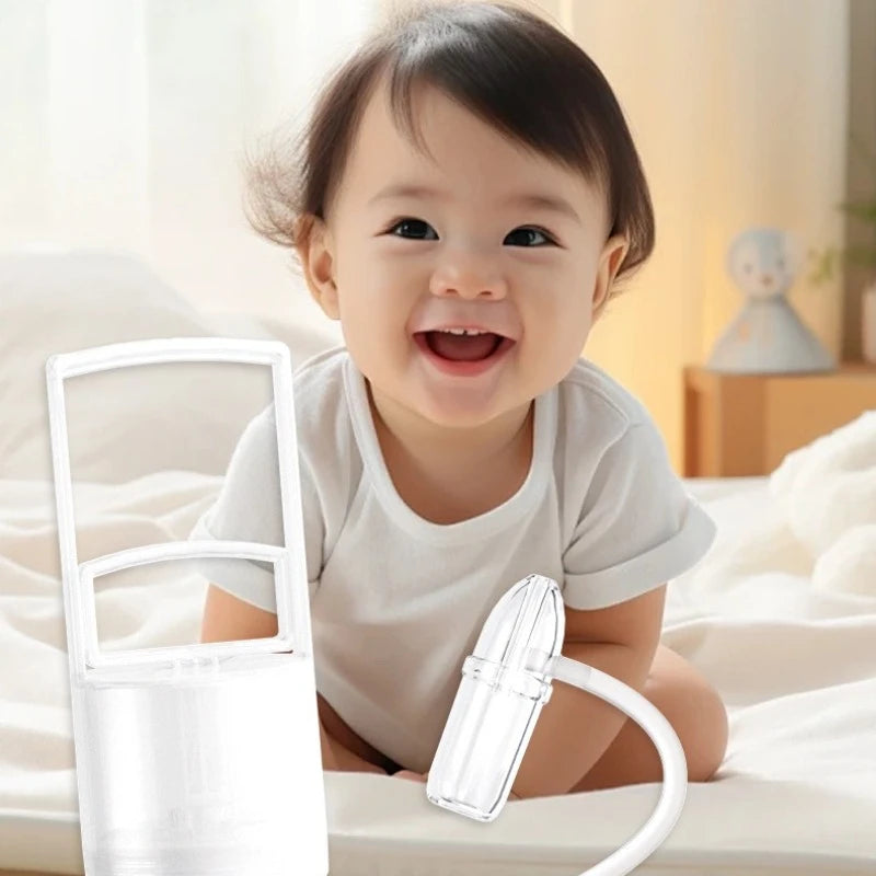Baby Nasal Aspirator Powerful Hand Pump Safe Nose Cleaner For Newborn Quiet Manual Nose Suctioner for Babies Kids Mucus Relief