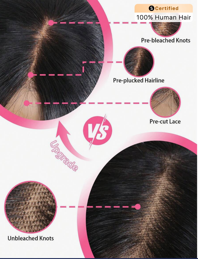 Perruques courtes pour femmes en cheveux humains sans colle