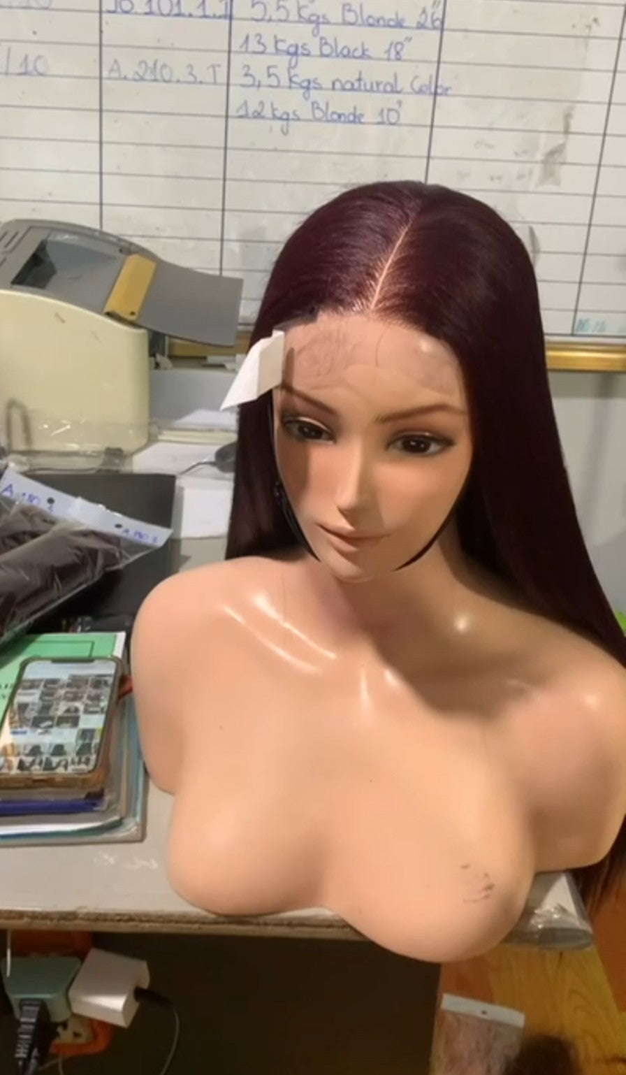 PERRUQE humain vietnamien IGH droit, borne straight WINE