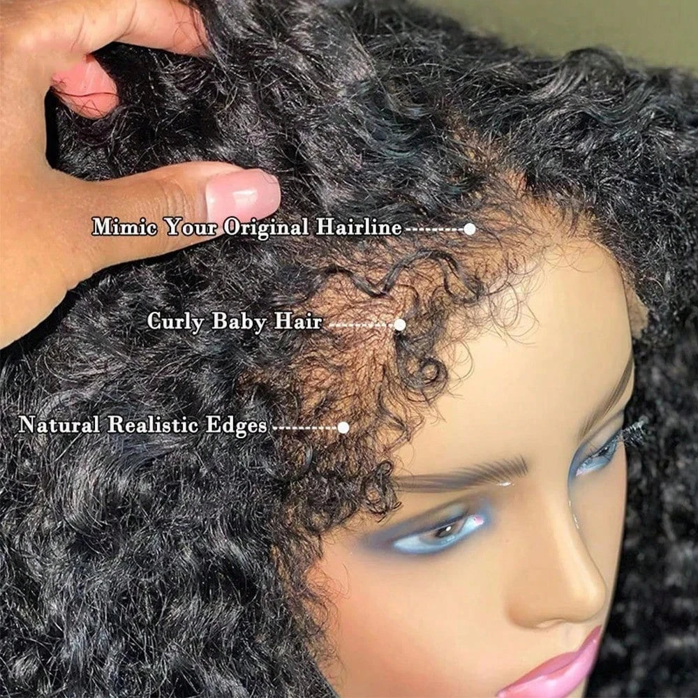 Jerry Curly Lace Front Wigs Human Hair Brazilian Human Hair Wig Natural Full Lace Pre-Plucked Lace Wig With Baby Hair Women