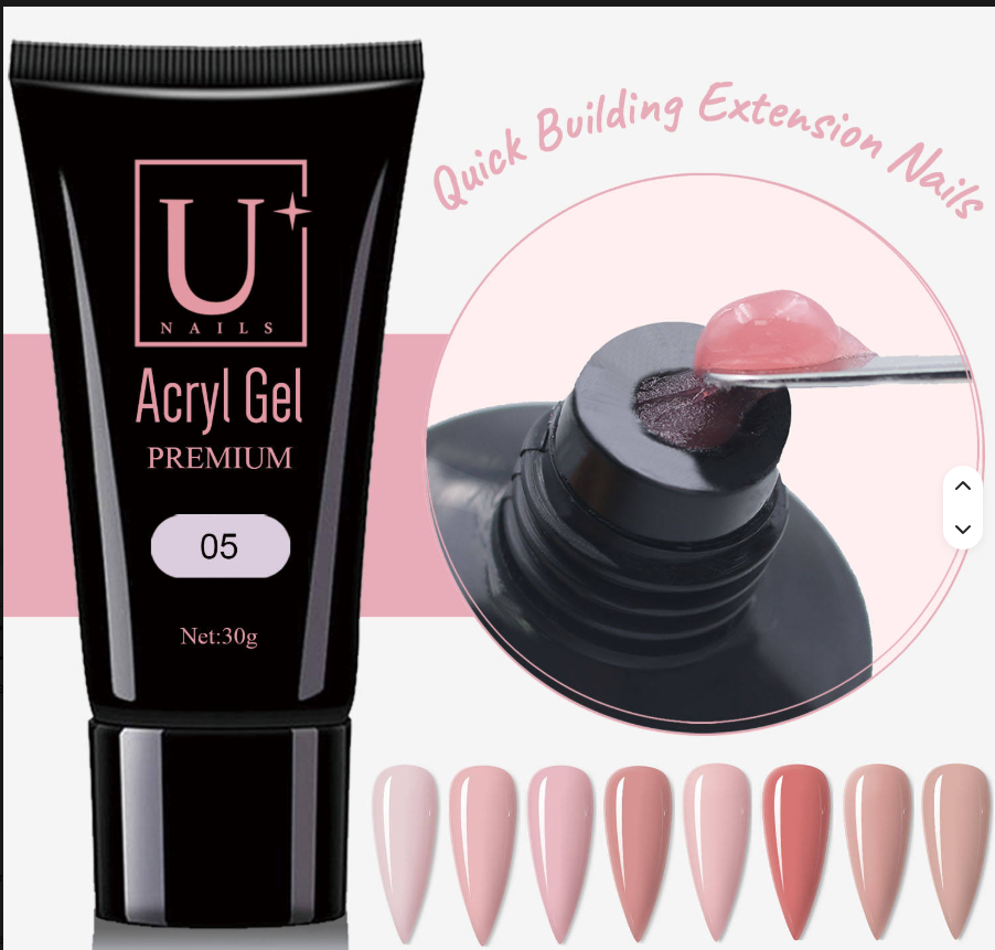 Gel Poly Dur pour Ongles Couleur Nude, Gel UV de Construction