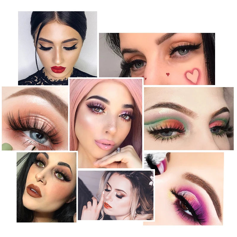 SHIDISHANGPIN 5 Pairs Eyelashes Natural Mink Eyelashes Fluffy 3D Mink Lashes Thick False Lashes Makeup Fake Eyelashes cilios