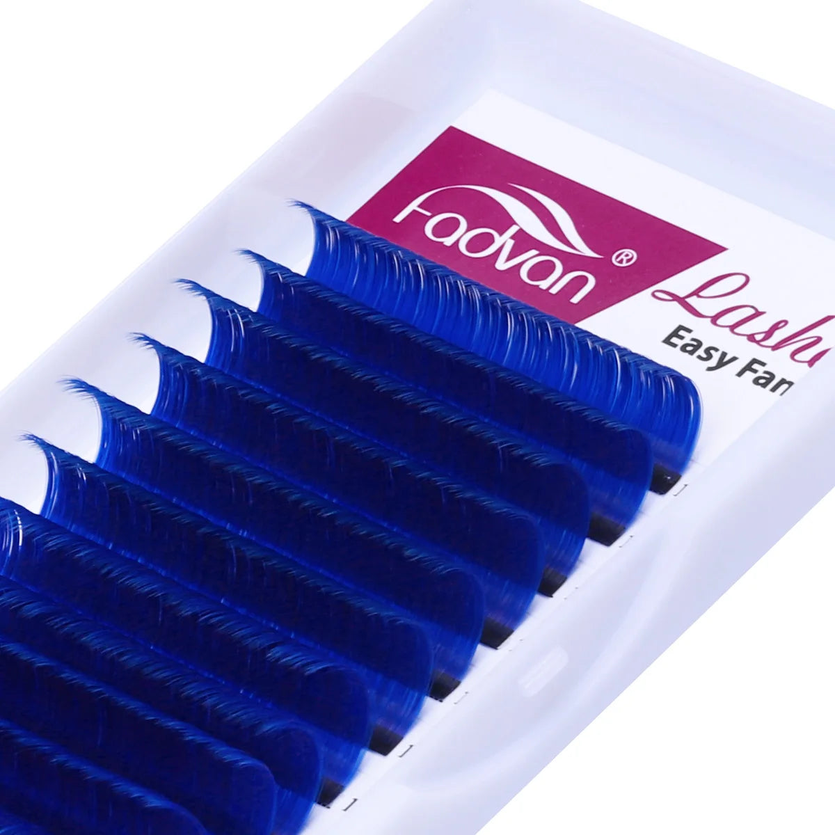 Fadvan Colorful Easy Fanning Eyelash Extensions Red Green Blue Brown Purple Colorful Auto Blooming Makeup Lashes 15-20mm Long