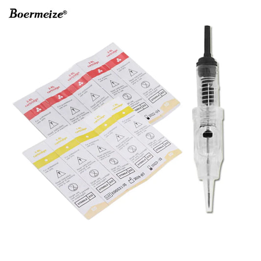 Tattoo Needles 1RL 100-piece Cartridge Needles Disposable Sterilized Tattoo Permanent Makeup Needles Tips for Eyebrow Lip 0.3mm