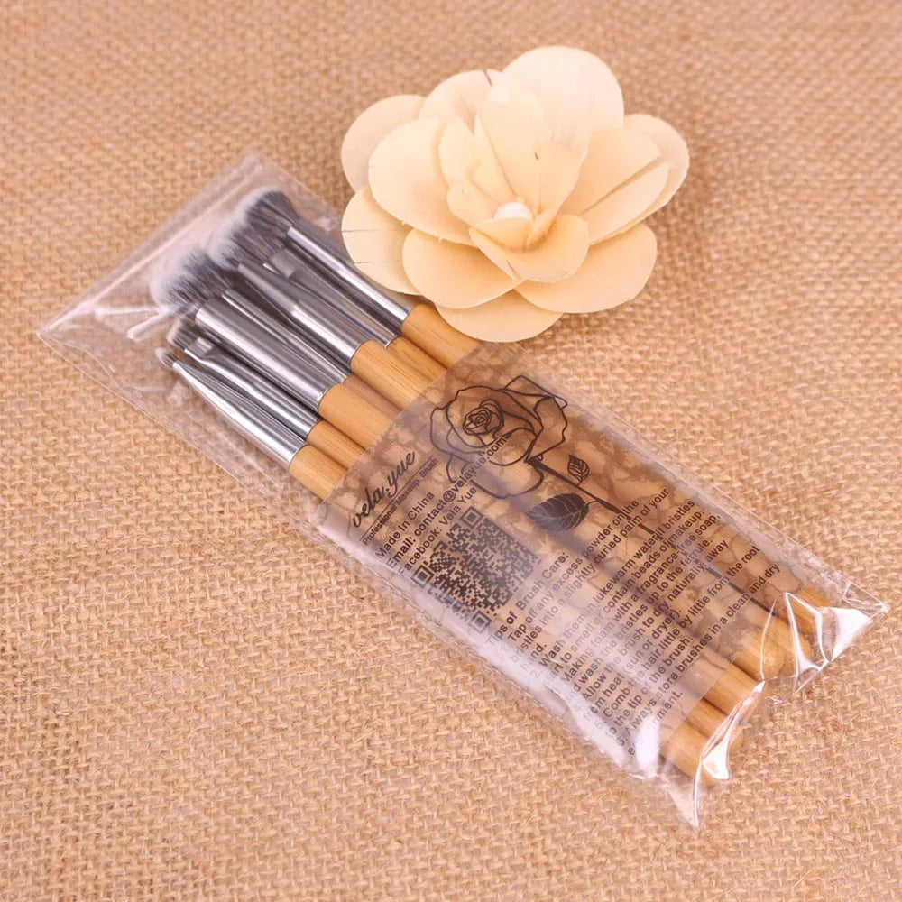 Vela.Yue Premium Makeup Brush Set 7pcs Eyeshadow Smudge Blending Contour Eyeliner Eyebrow Makeup Applicator Tools Kit
