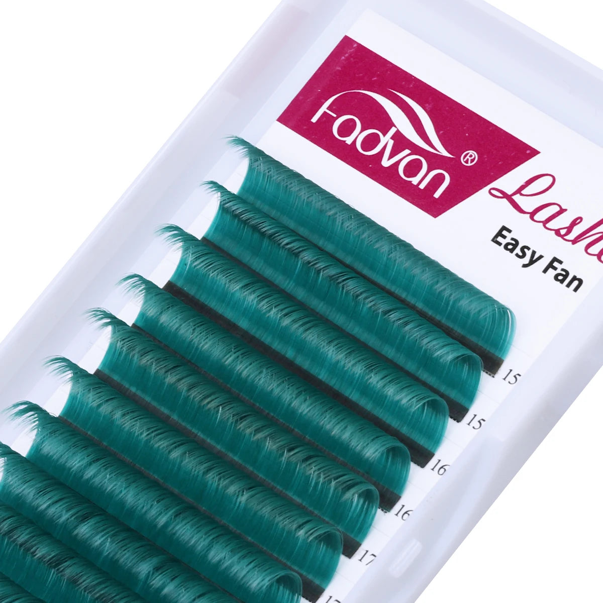 Fadvan Colorful Easy Fanning Eyelash Extensions Red Green Blue Brown Purple Colorful Auto Blooming Makeup Lashes 15-20mm Long