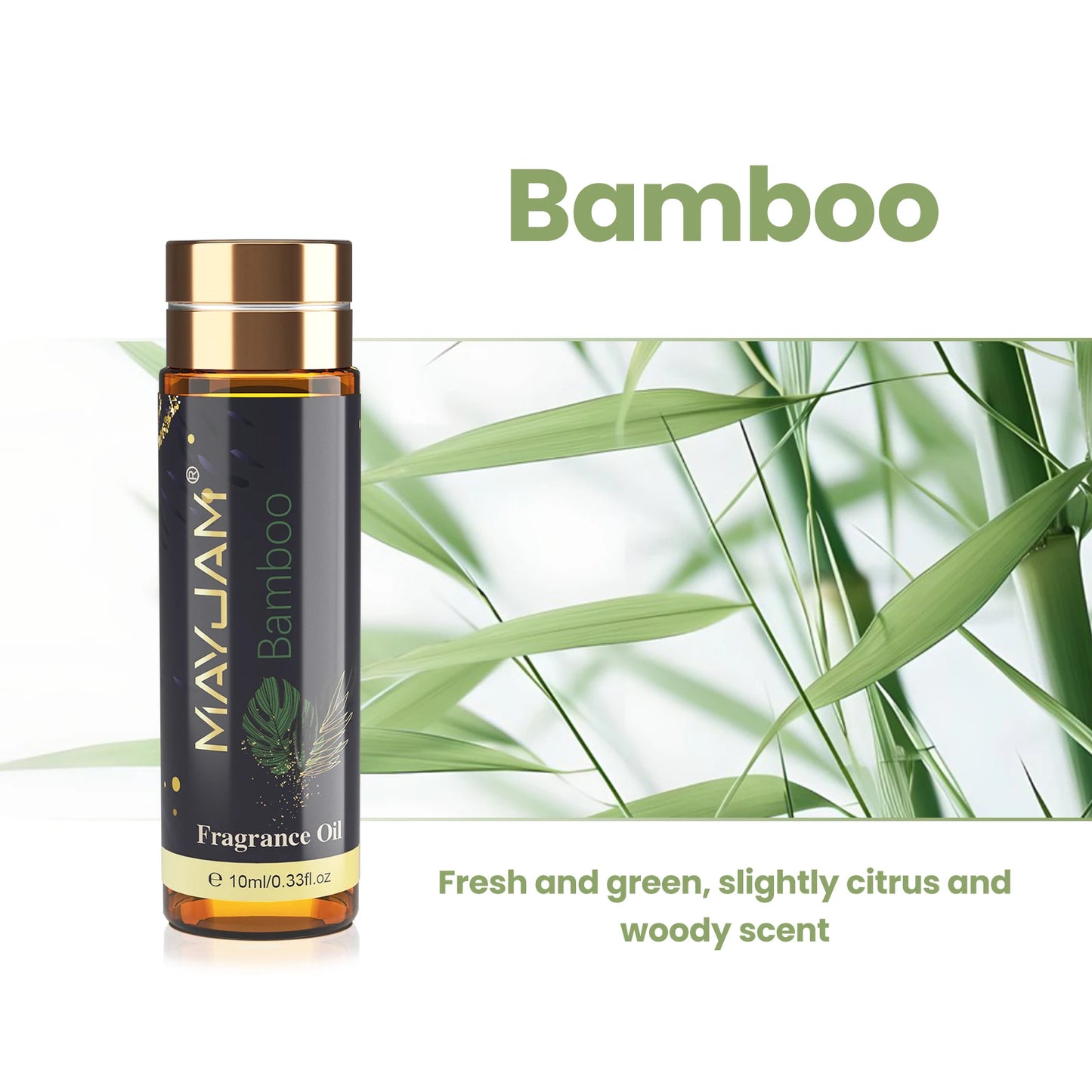 MAYJAM Fragrance Oils with Dropper Bamboo Bay Rum Forest Pine Fresh Cut Grass Rain New Aroma Oils For Humidifier Diffuser