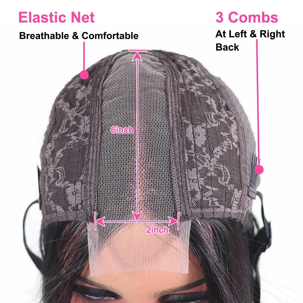 Perruque Bob Brune Chocolat Lisse 4X4 Frontal en Dentelle HD Lisse Ligne Naturelle Cheveux Pré épilés Cheveux Humains  16 pouces