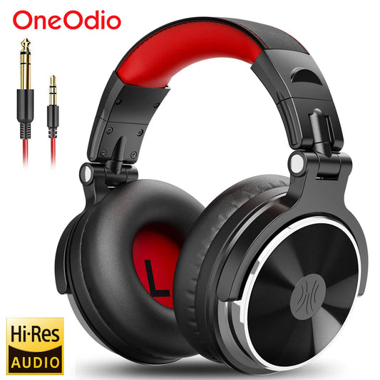 Oneodio Professional DJ Headphones Over-Ear Studio Monitor Headset with Microphone HIFI Wired Bass Gaming Headset for Phone