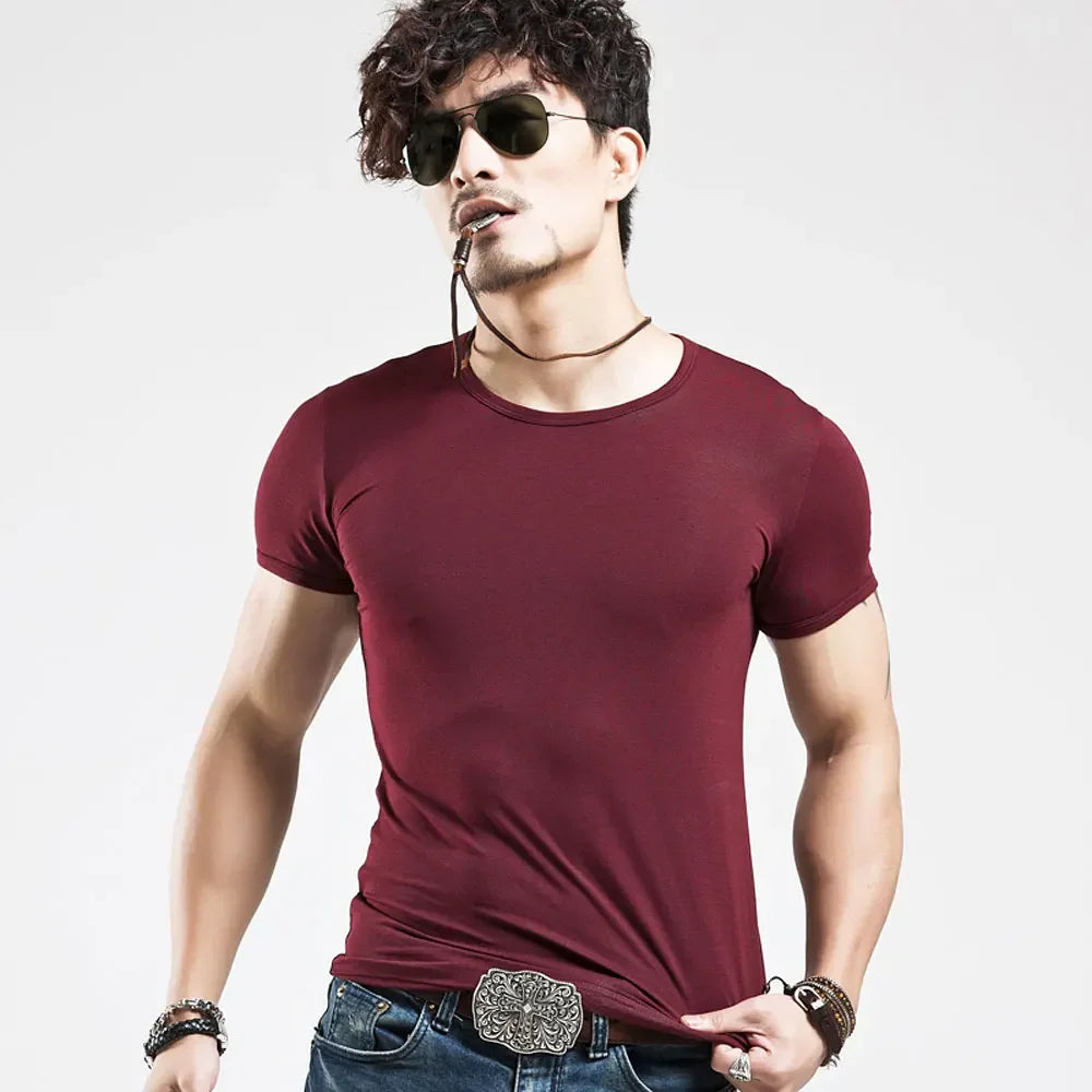 2026 Brand New Men T-Shirt Tops V-neck Short Sleeve Tees Men's Fashion Fitness Hot T-shirt For Male Man T-shirt Size 5XL