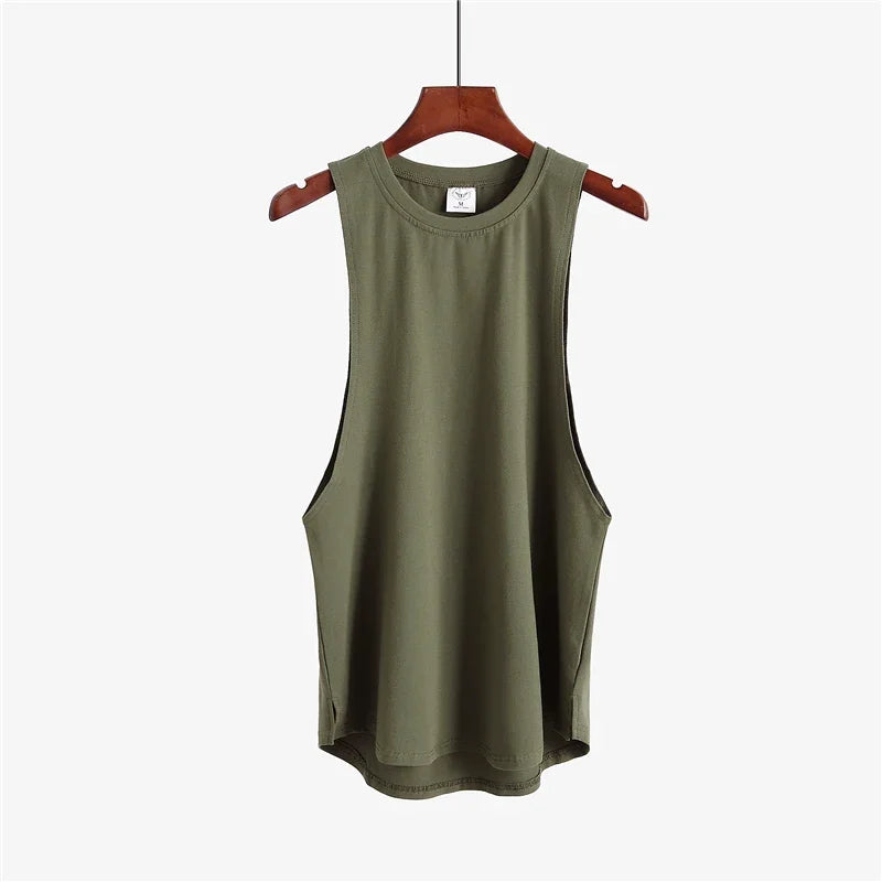Fitness Clothing Blank Sleeveless Shirt Men's Gym Stringer Tank Top Bodybuilding Tank Top Men Sportswear Undershirt Fashion Vest