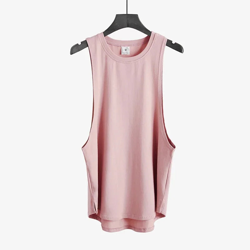 Fitness Clothing Blank Sleeveless Shirt Men's Gym Stringer Tank Top Bodybuilding Tank Top Men Sportswear Undershirt Fashion Vest