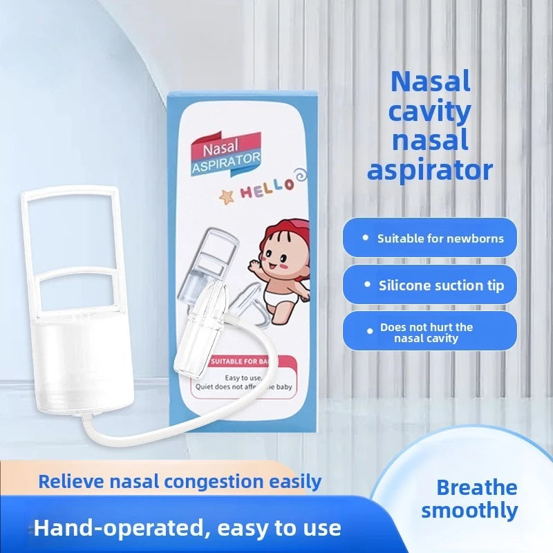 Baby Nasal Aspirator Powerful Hand Pump Safe Nose Cleaner For Newborn Quiet Manual Nose Suctioner for Babies Kids Mucus Relief