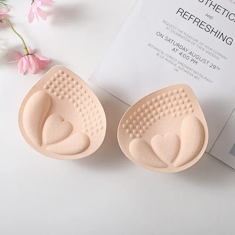 Removable Thicken Push Up Bra Pad Women Underwear Breast Lift Inserts Breathable Sponge Foam Underwear Lining Swimsuit Bra Pad