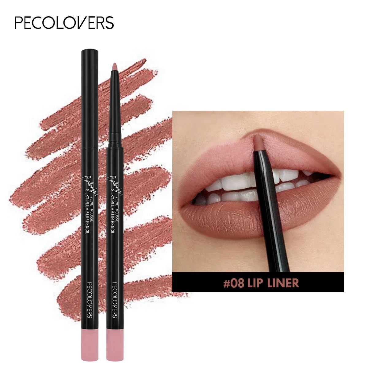 12Color Waterproof Matte Lipliner Pencil Sexy Red Contour Tint Lipstick Lasting Non-stick Cup Moisturising Lips Makeup Cosmetic