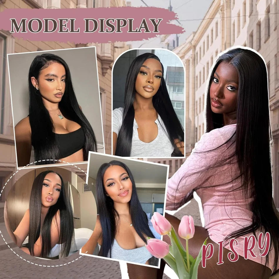 30 Inch Straight Human Hair Wigs 4x4 5x5 Glueless Bone Straight Lace Front Wigs 13x4 13x6 HD Lace Frontal Wigs For Black Women