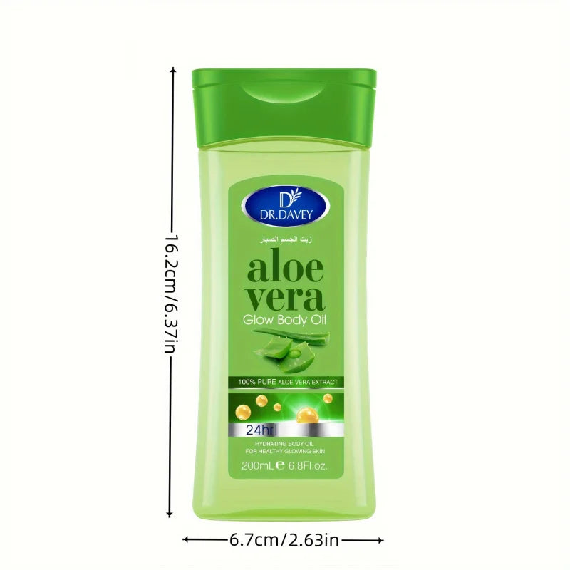 DR.DAVEY ALOE VERA BODY OIL SPA Body Massage Essential Oil with Aloe Vera Shine Body Oil，Nourishing Oil，Suitable for all skin ty