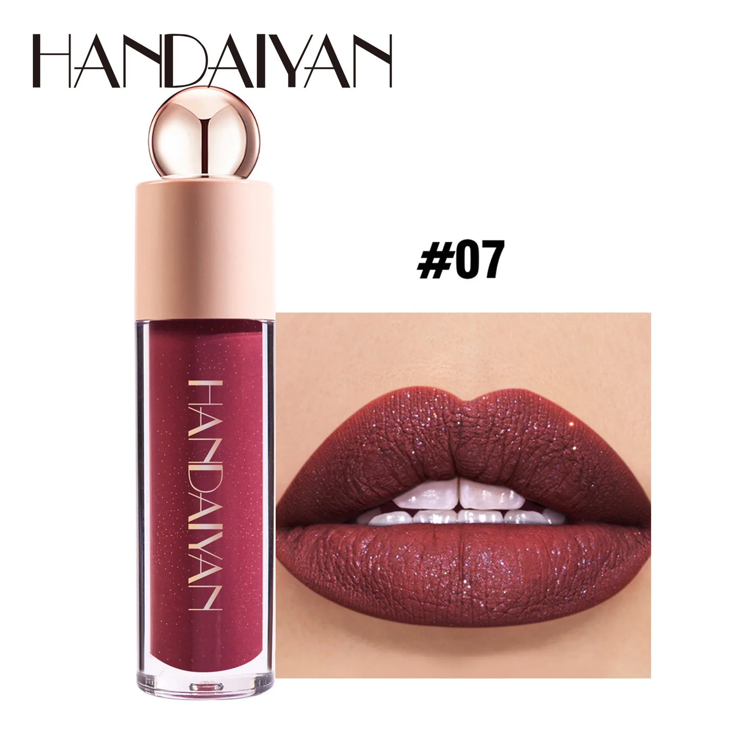 Matte Glitter Liquid Lipstick Diamond Shiny Lip Gloss Waterproof Long Lasting Shimmer Pearl Lip Glaze Women Lip Tint Makeup