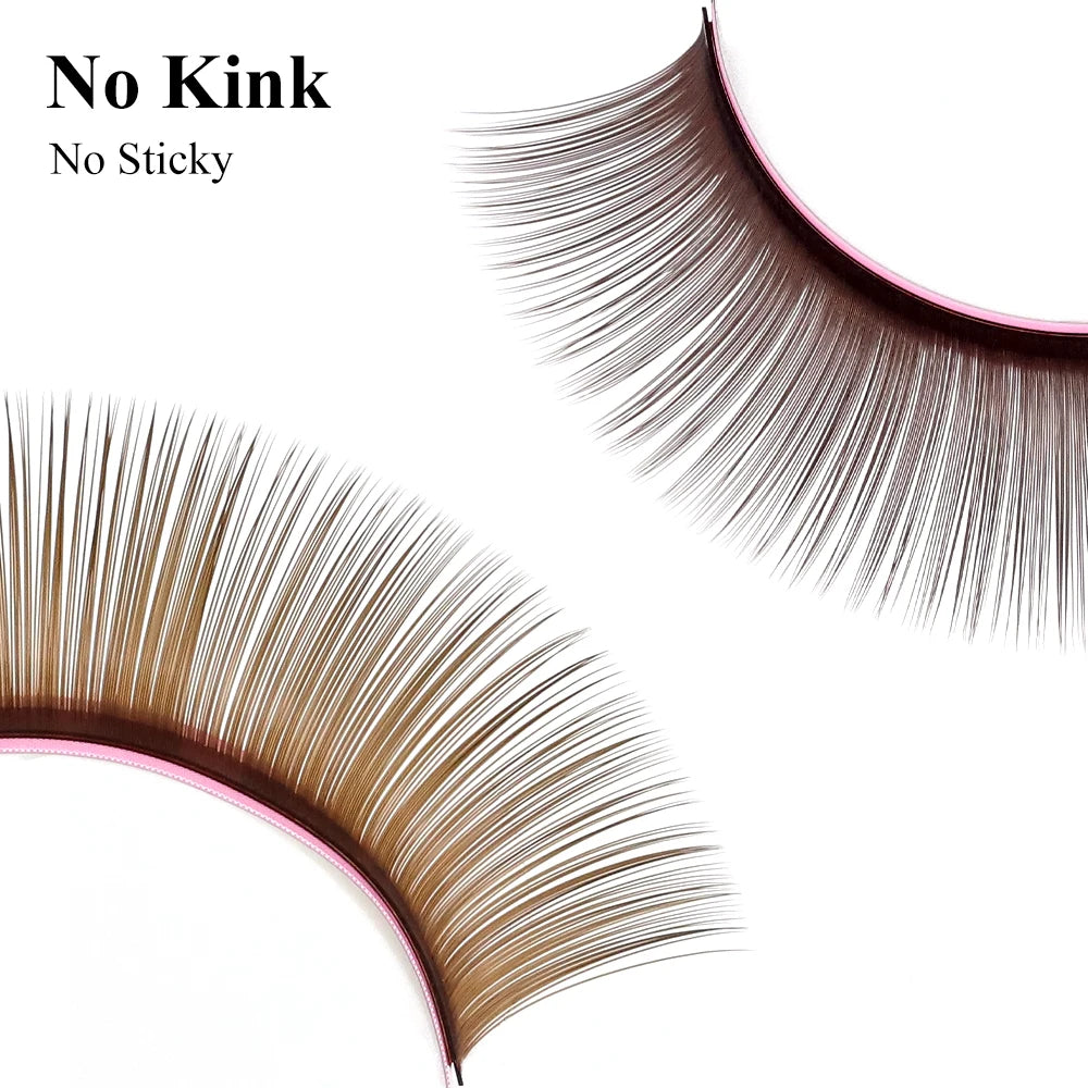 NAGARAKU Brown Eyelash Extension Makeup Individual Eyelashes High Quality Soft Natural Synthetic Mink 16 Lines