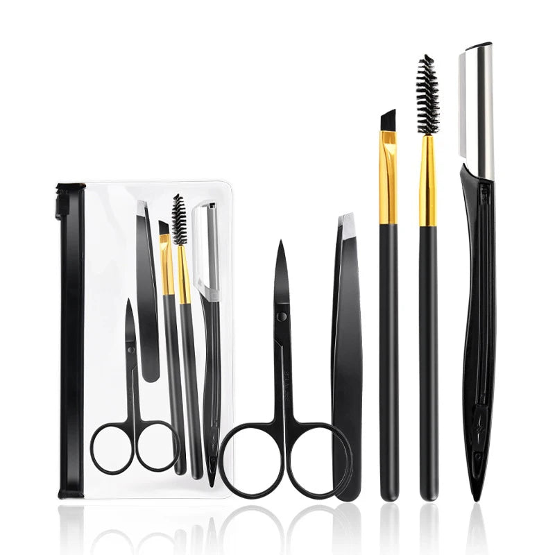3-11PCS Eyebrow Trimmer Set Scissors Tweezers Eyebrow Razor Scraping Eyebrow Comb Razor Eyebrow Clip Makeup Tools Sets