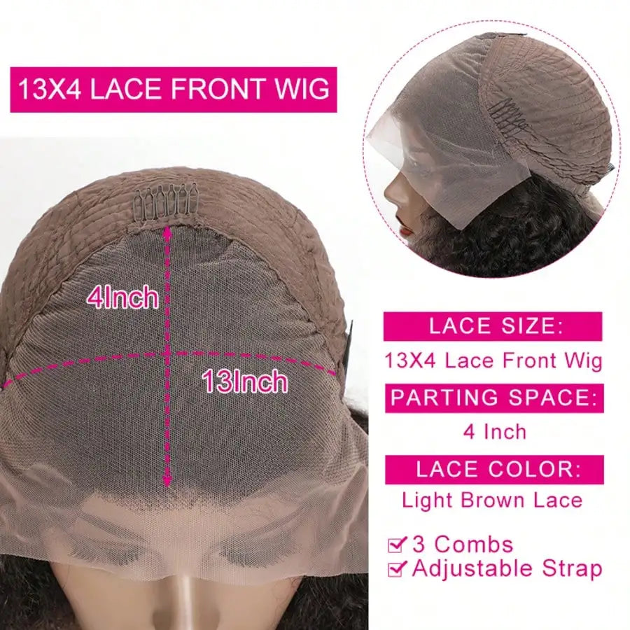 Chocolate Brown Straight Wig 13x4 Lace Front Brazilian Human Hair Wigs Pre Plucked With Baby Hair