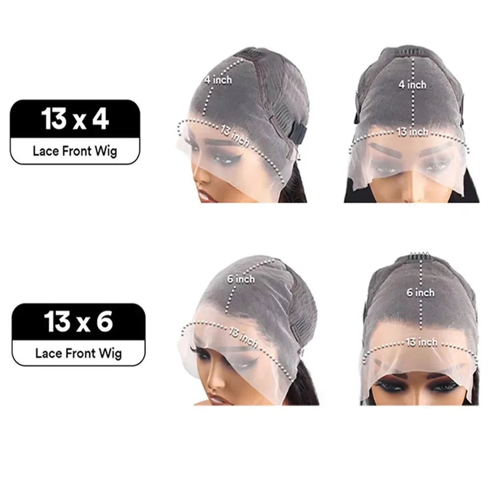 #4 Chocolate Brown Colored Lace Straight Wig 13x6 Transparent Lace Frontal Wig 13x4 HD Lace Pre-Plucked Brazilian Human Hair Wig