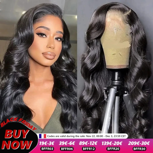 180% 13X6 Lace Frontal Body Wave Wig Transparent Indian Perruques For Women 13X4 Lace Frontal Wig Human Hair Pre Plucked Wig