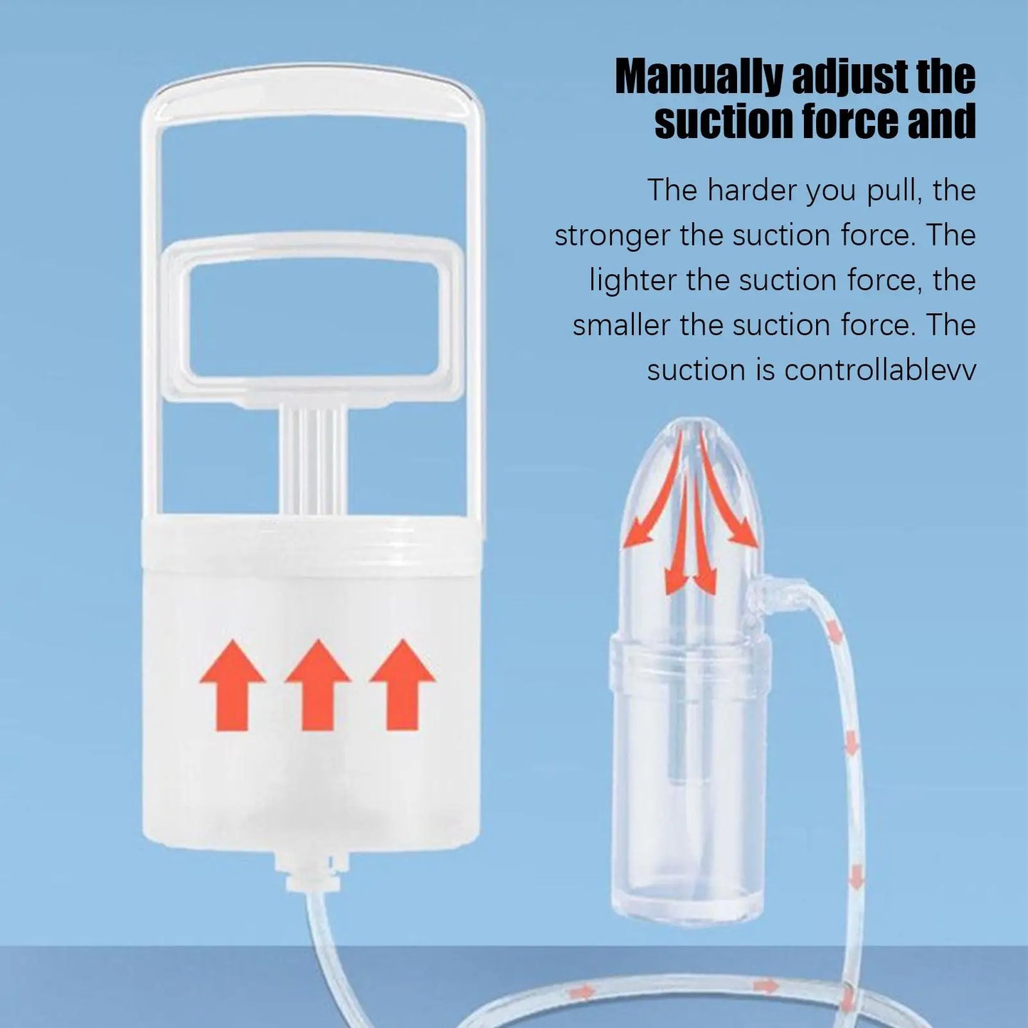 Manual nasal aspirator negative pressure vacuum nasal aspirator Handheld Nose Sucker Hand Puller Clogged Passages and Boogers