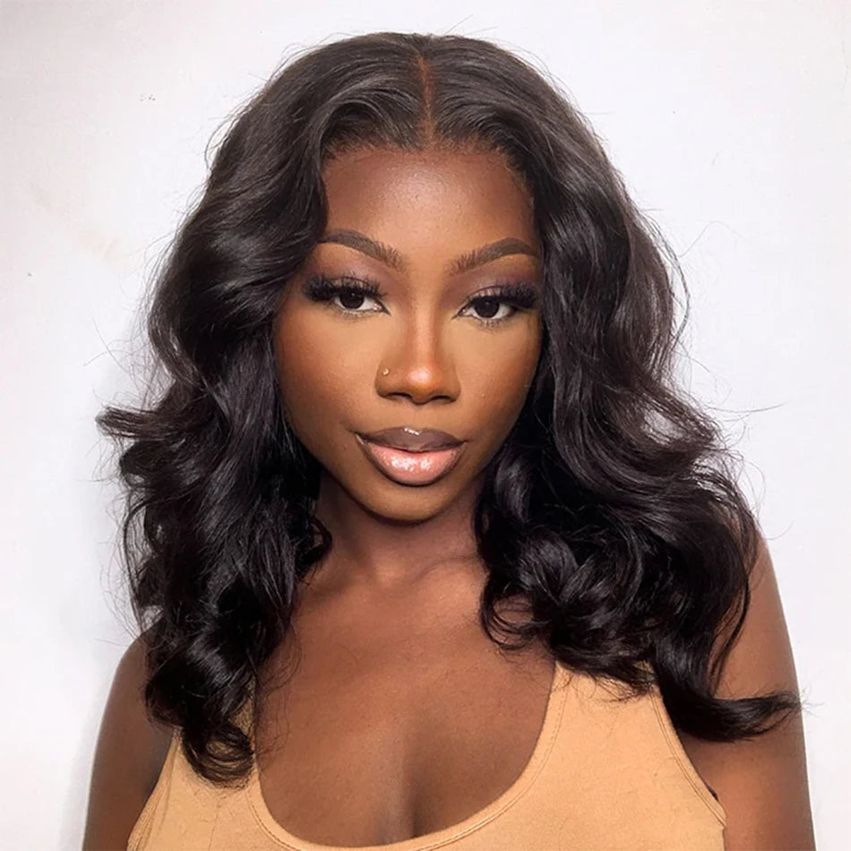 Body Wave Bob Wig Peruvian Body Wave Lace Front Human Hair Wigs Natural Color Lace Frontal Wigs Perruques Cheveux Humain Tuneful