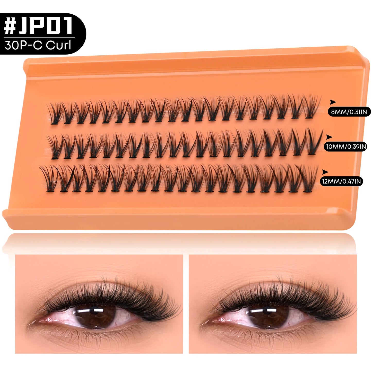 GROINNEYA Eyelashes Clusters Natural Eyelash extension Cluster Lashes Volume Manga Clusters Natural Look Makeup