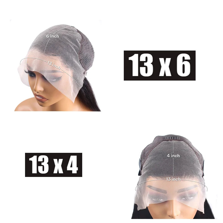 Straight Human Hair Wigs Highlight Ombre 13X6 Hd Lace Frontal Wig Human Hair 200 Density 13X4 Preplucked Brazilian Hair Wig