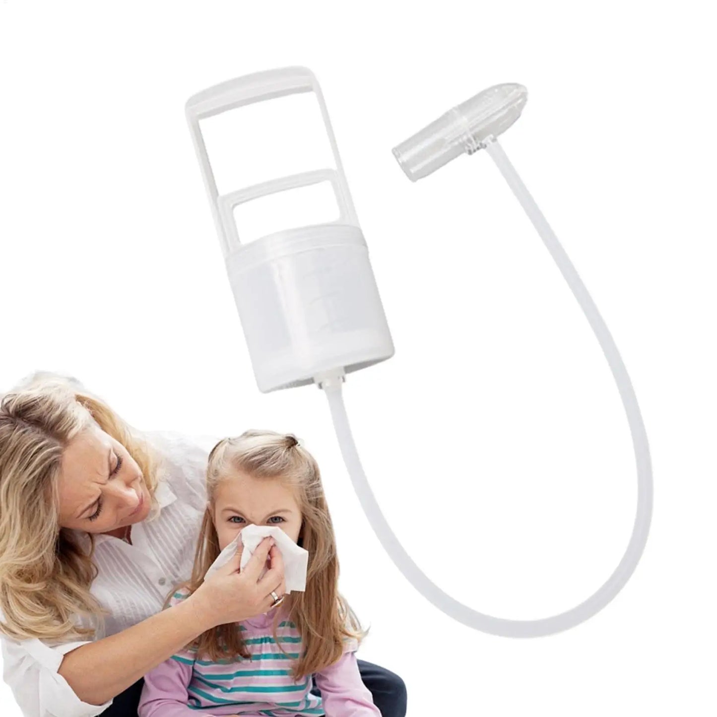 Baby Nasal Aspirator Powerful Hand Pump Nose Sucker Quiet Manual Nose Suctioners for Babies Baby Nasal Sucker Aspirator Snot