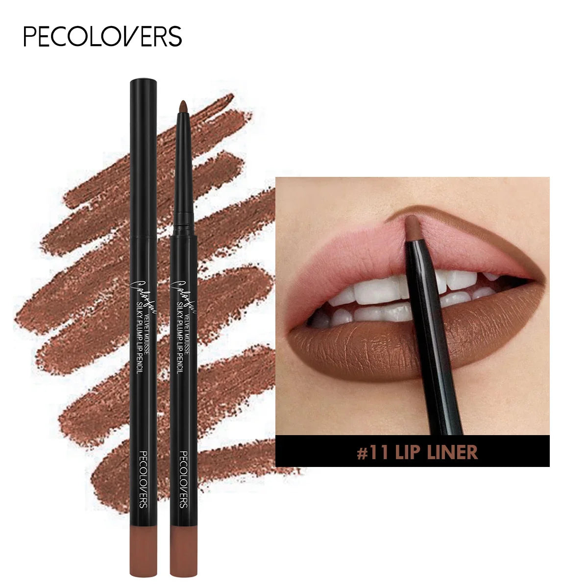 12Color Waterproof Matte Lipliner Pencil Sexy Red Contour Tint Lipstick Lasting Non-stick Cup Moisturising Lips Makeup Cosmetic