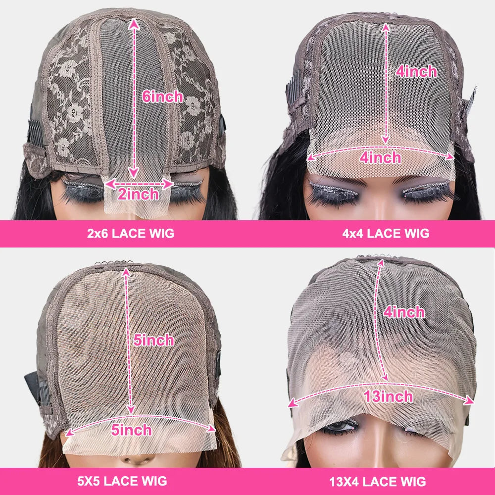 Perruque Bob Brune Chocolat Lisse 4X4 Frontal en Dentelle HD Lisse Ligne Naturelle Cheveux Pré épilés Cheveux Humains  16 pouces