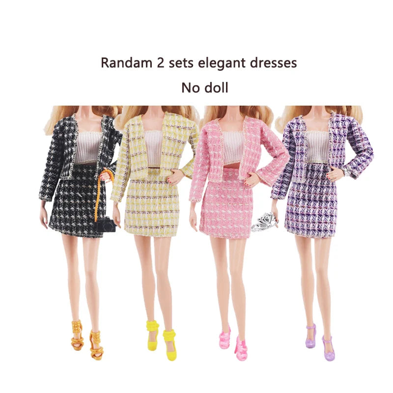 Random 4 sets/Lot 11.5in/30cm Doll Clothes Fashion Outfits Sexy Swimsuits Sport Wear Casual Dresses Doll Accessories