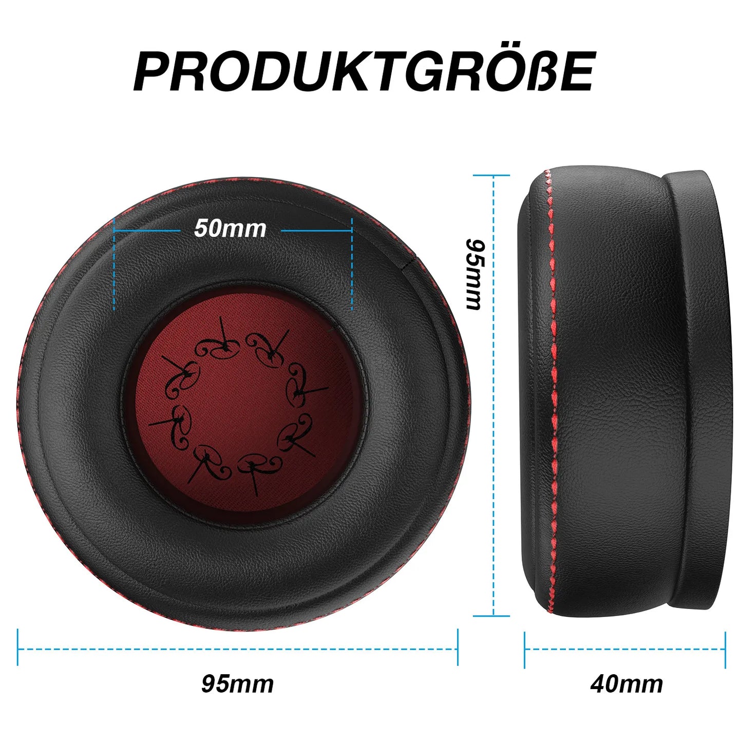 1 Pair Replacement Headphone Earpads Cushions Cover For Oneodio Pro 10/30/50/Pro C/Pro-M 95mm Over-Ear Soft Memory Foam Ear Pads