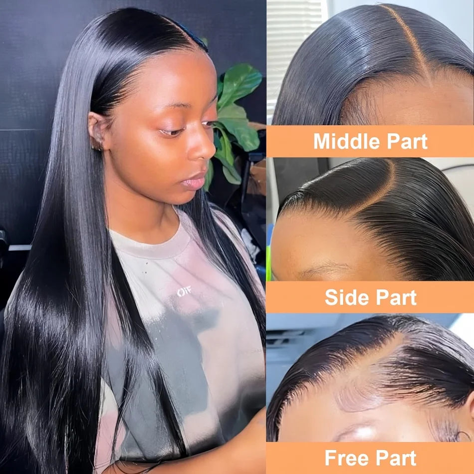 30 Inch Straight Human Hair Wigs 4x4 5x5 Glueless Bone Straight Lace Front Wigs 13x4 13x6 HD Lace Frontal Wigs For Black Women