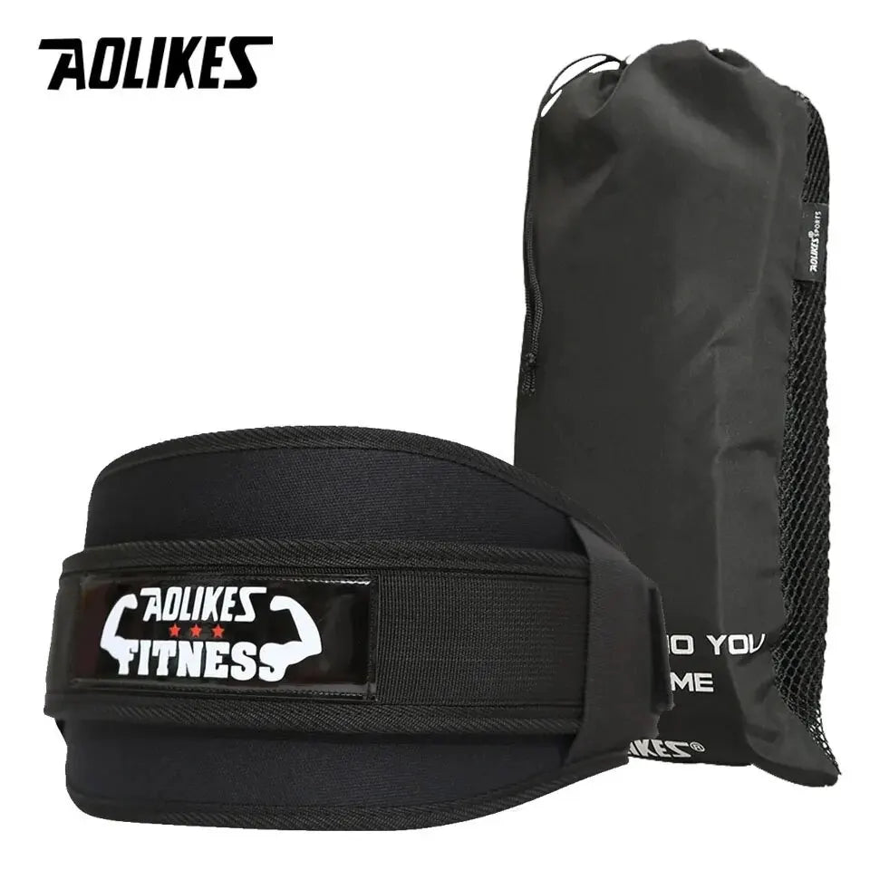 AOLIKES Gym Weightlifting Belt Adjustable Waist Back Support Squat Dumbbell Barbell Deadlifts Training Fitness