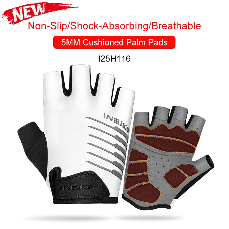 INBIKE Shockproof GEL Pad Cycling Gloves Half Finger Sport Gloves Men Women Summer Bicycle Gym Fitness Gloves MTB Gloves IF239