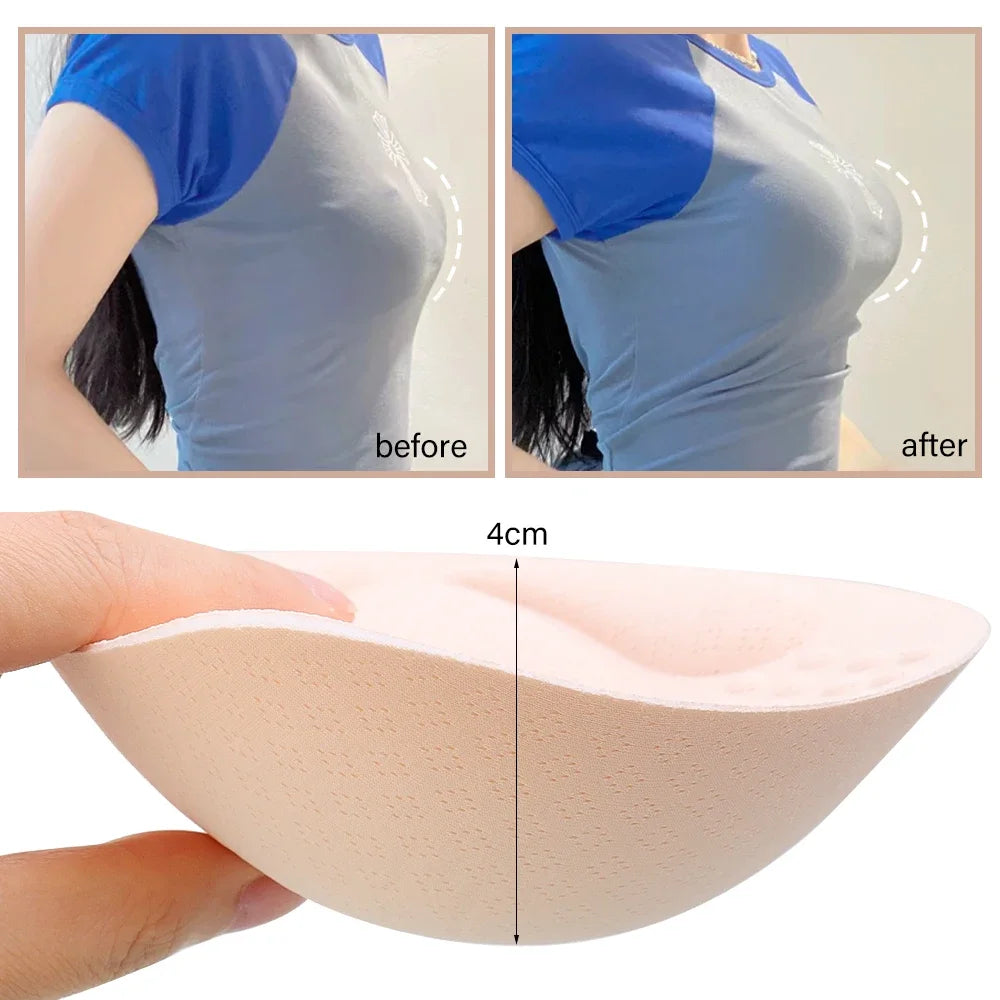 Removable Thicken Push Up Bra Pad Women Underwear Breast Lift Inserts Breathable Sponge Foam Underwear Lining Swimsuit Bra Pad