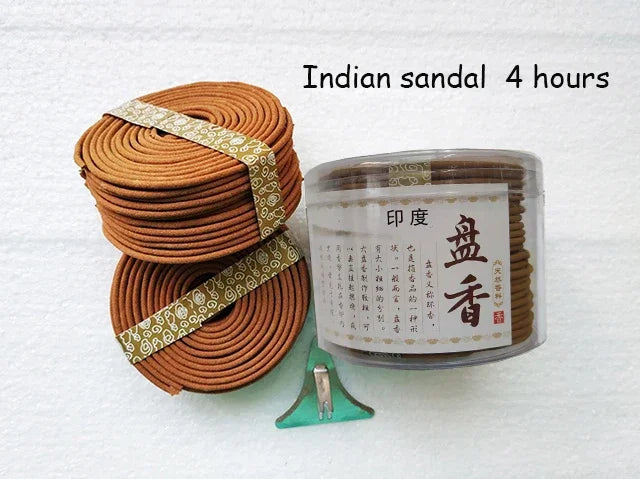 Y 48pcs/box Natural Coil Incense Aromatherapy Fragrance Indoors Indian Buddhist Sandalwood Incense Without Censer Home Fragrance